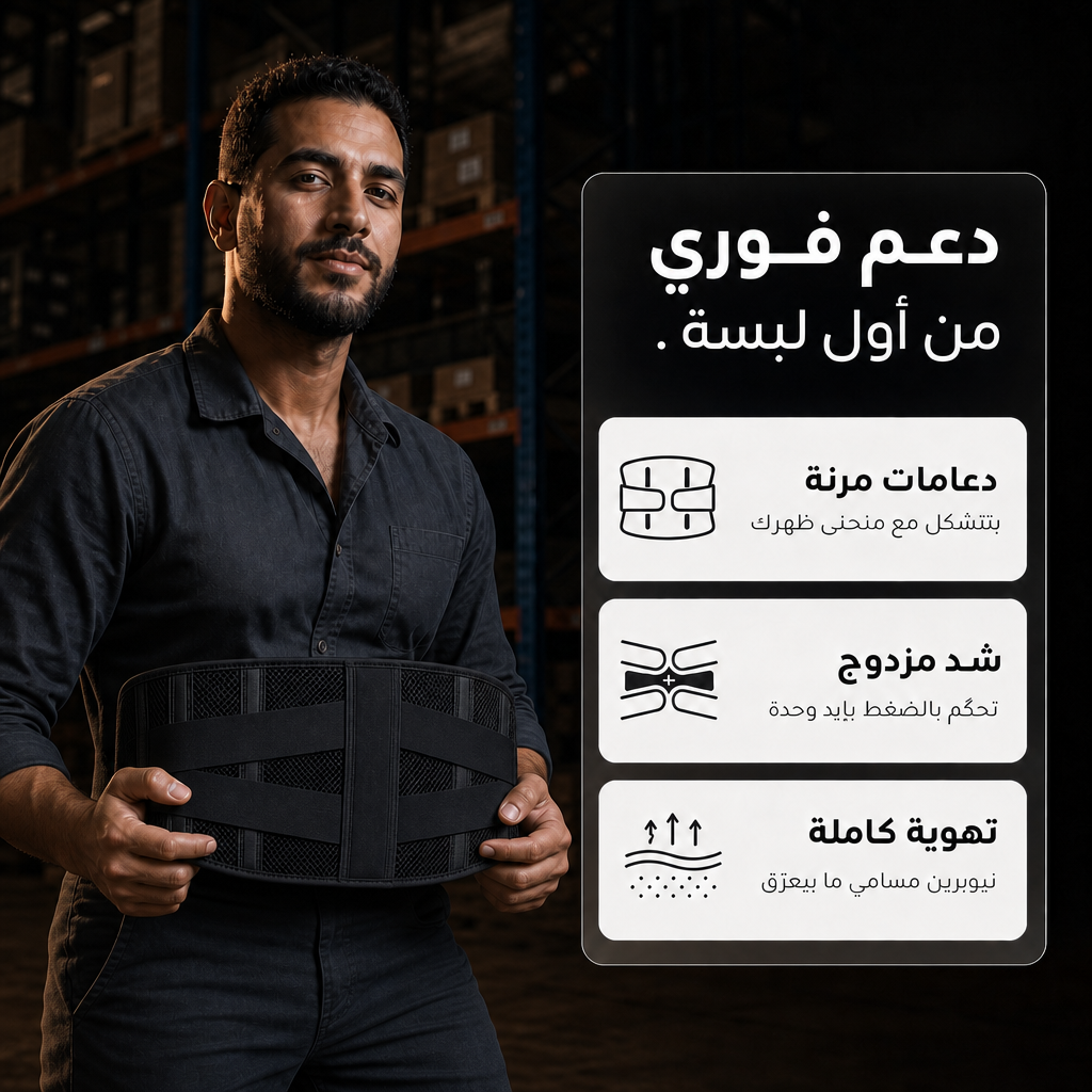مشد الظهر لدعم العامود الفقري